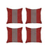Set of 4 Red and Black Houndstooth Pillow Covers